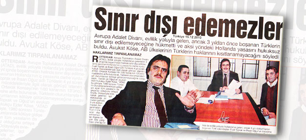 EuGH Entscheidungen sind auch für Deutschland bindend Türkische Medien berichten ausführlich über die EuGH Entscheidung - hier die "Türkiye" vom 15.12.2010