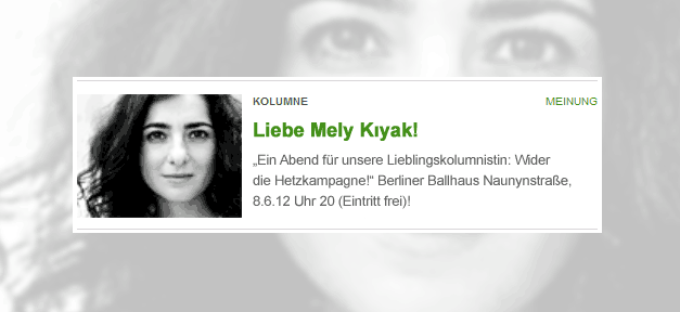 Solidaritätskampagne für Mely Kıyak Solidaritätskampagne für Mely Kıyak © MiG