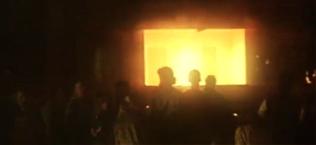 Szenen aus dem Pogrom in Rostock-Lichtenhagen