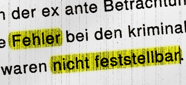 Aus dem Abschlussbericht der "Ermittlungsgruppe Umfeld - Bezüge der Terrorgruppe Nationalsozialistischer Untergrund (NSU) nach Baden-Württemberg"