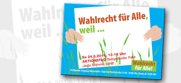 Das Plakat zur Wahlaktion © Bündnis "Wahlrecht für alle"
