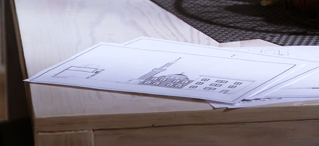 Szene aus der "Lindenstraße" - Skizze eines Moscheebauprojekts © lindenstrasse.de