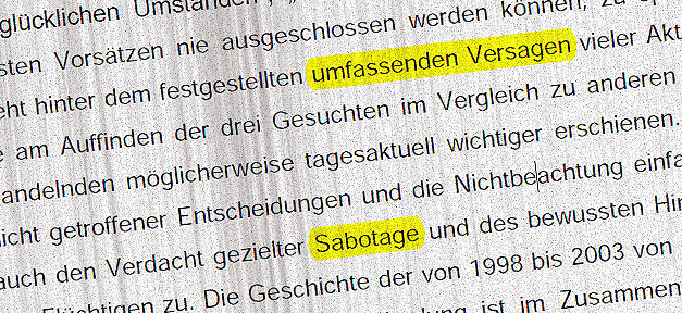 NSU-Abschlussbericht: Thüringer Behörden versagten auf ganzer Linie © MiG