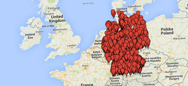 Google Maps löscht Flüchtlings-Karte, Kopie aber schon im Umlauf Karte, Deutschland, Flüchtlinge, Google, Ausländerfeindilchkeit, Rechtsextremismus