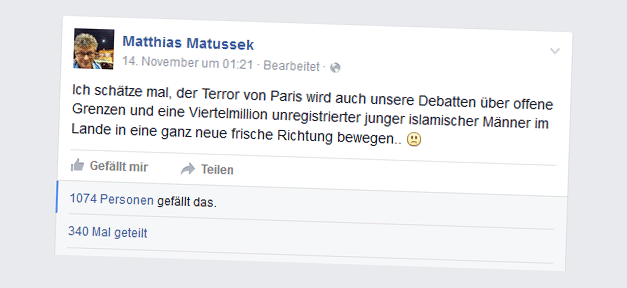 "Welt" trennt sich von Matthias :) Matussek Matthias Matussek, Smiley, Facebook, Flüchtlinge