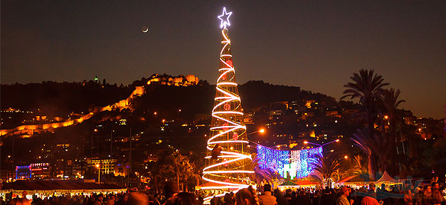 Alanya, Türkei, Weihnachten, Weihnachtsmarkt, Weihnachtsbaum