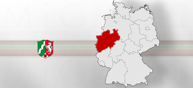 Rechte Gewalt ist in NRW sprunghaft gestiegen NRW, Nordrhein-Westfalen, Landkarte, Land