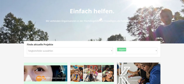 Online-Plattform vernetzt Flüchtlingshelfer GoVolunteer, Online, Flüchtlinge, Hilfe, Helfen, Helfer