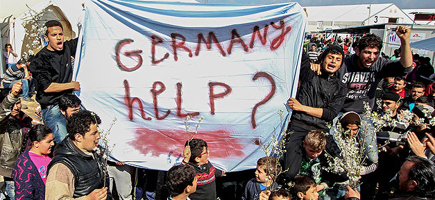 Bundesregierung lehnt Aufnahme der Flüchtlinge ab Flüchtlinge, Idomeni, Germany, Help