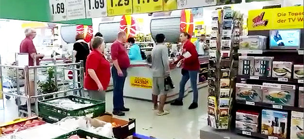 Flüchtling, Rassismus, Sachsen, Supermarkt