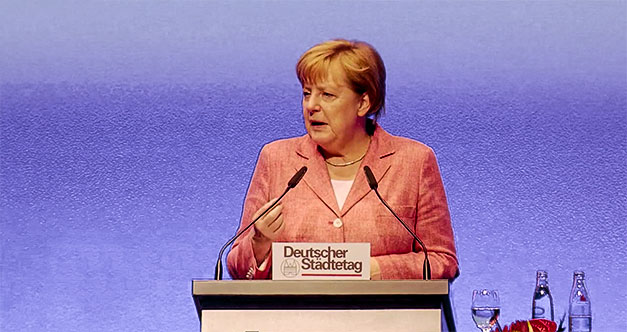 "Große Aufgaben" bei Flüchtlingsintegration bleiben Angela Merkel, Merkel, Bundeskanzlerin, Städtetag, Rede