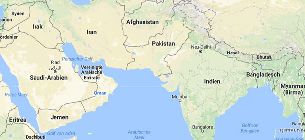 Indien war kein einfaches Exilland für jüdische Flüchtlinge Indien, India, Pakistan, Border, Grenze, Weltkarte, Landkarte