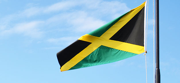 Jamaika als Namensgeber Flagge, Jamaika, Fahne, Land, Nation