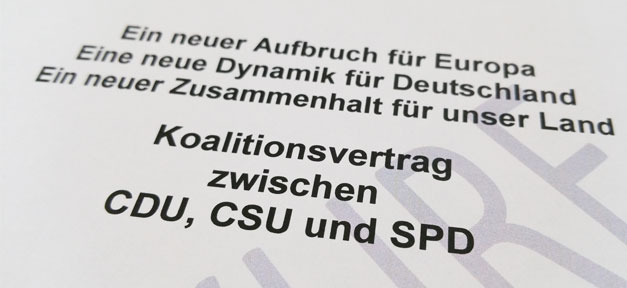 SPD-Mitglieder stimmen mehrheitlich für Beteiligung an Regierung GroKo, Koalitionsvertrag, Union, SPD, CDU, CSU