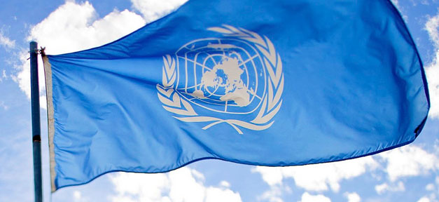 Vereinte Nationen nehmen Flüchtlingspakt an UN, Vereinte Nationen, United Nations, Fahne, Flagge