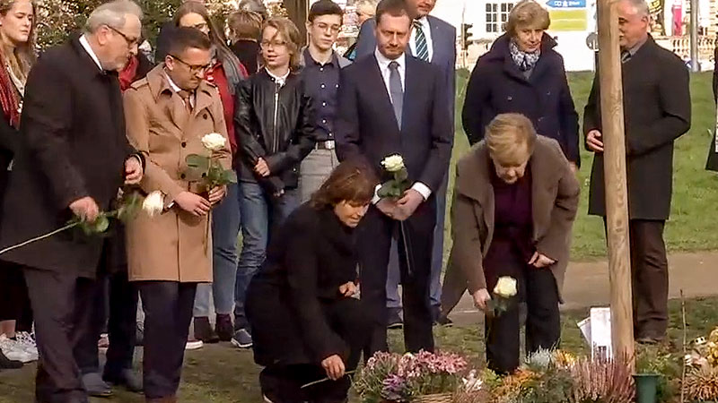 Merkel und Kretschmer besuchen NSU-Gedenkort NSU, Angela Merkel, Zwickau, Gedenkort, Michael Kretschmer