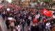 Demonstration, Türkei, Türken, Fahnen, Flagge, Menschen, Protest