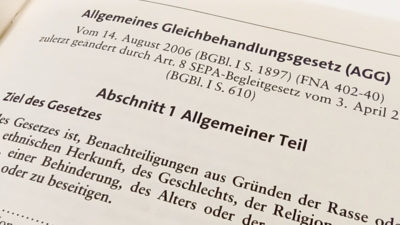 AGG, Allgemeines Gleichbehandlungsgesetz, Diskriminierung, Rassismus