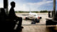 Flughafen, Warten, Kind, Flugzeug, Familie, Familiennachzug