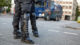 Polizei versucht in Bremen Bruch von Kirchenasyl Polizei, Bundespolizei, Polizisten, Einsatz, Uniform, Waffen