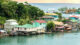 Ein Fischerdorf in Honduras kämpft mit dem Anstieg des Meeresspiegels Honduras, Fischerdorf, Dorf, Armut, Meer, Wald, Küste