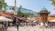 Sarajewo – das Jerusalem des Balkans Sarajewo, Bosnien Herzegowina, Stadt, Moschee, Minarette, Menschen